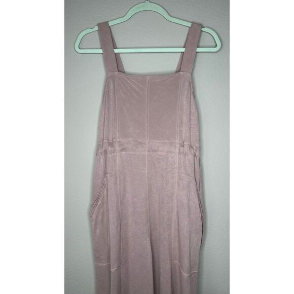 FREE PEOPLE MOVEMENT Taupe Cinch Waist Wide Leg Comfy Sleeveless Jumpsuit XS - Picture 3 of 11